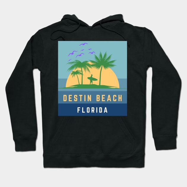 Destin Beach Florida Sunset Hoodie by bougieFire